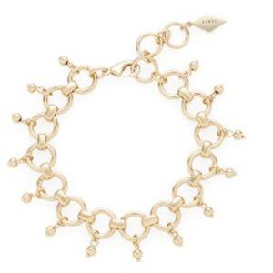 Slate Gold Rowe Circle Link Charm Bracelet